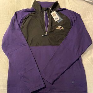 Cutter & Buck NFL Baltimore Ravens Adapt Hybrid Quarter Zip